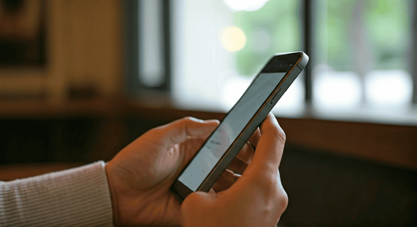 Mobile search in a café setting