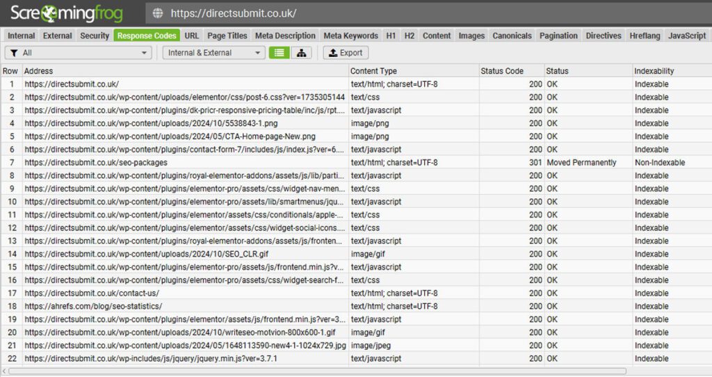 Screaming Frog Audit Tool